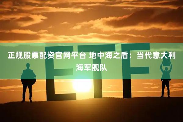 正规股票配资官网平台 地中海之盾：当代意大利海军舰队
